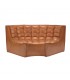 N701 Round Leather Corner Sofa