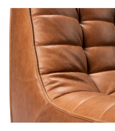 N701 Round Leather Corner Sofa