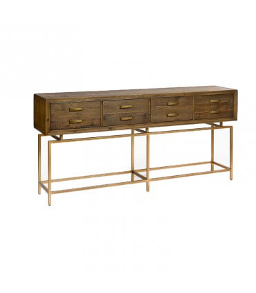 Pine and metal console