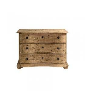 Wavy aged chest of drawers
