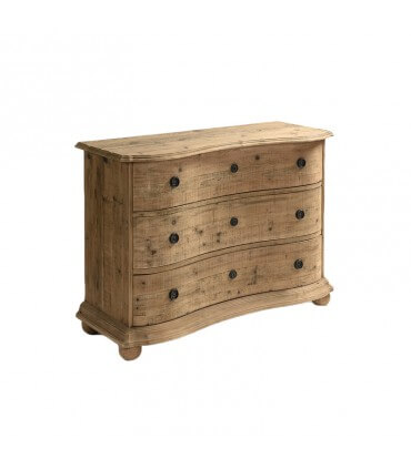 Wavy aged chest of drawers