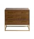 Oak and metal chest