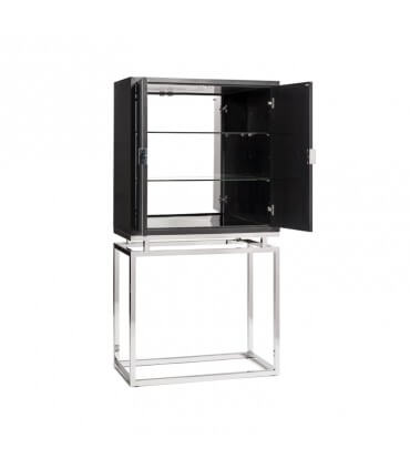 Cabinet with metal feet
