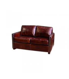 Aged leather sofa
