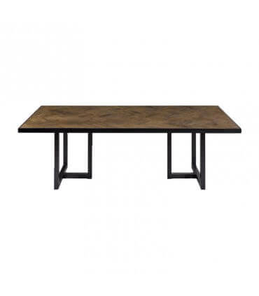 Oak and metal table