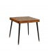 Mesa cuadrada en madera y metal