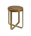 Gold and elm side table
