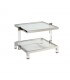 Steel and glass side table