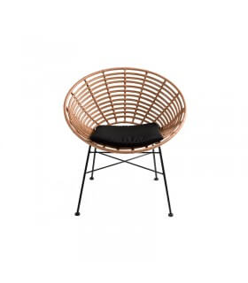 Sillón ratán pata negra