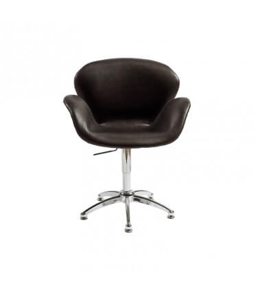 Swivel chair dark aged leather