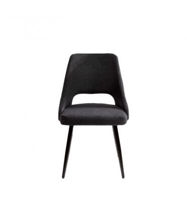 Upholstered open chair and black leg | Crisal Deco | Carlakey