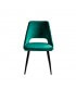 Upholstered open chair and black leg
