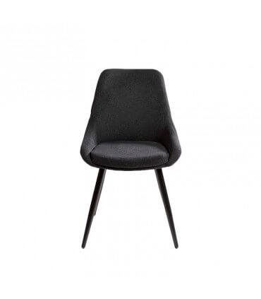 Upholstered chair and black wooden leg