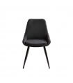Upholstered chair and black wooden leg
