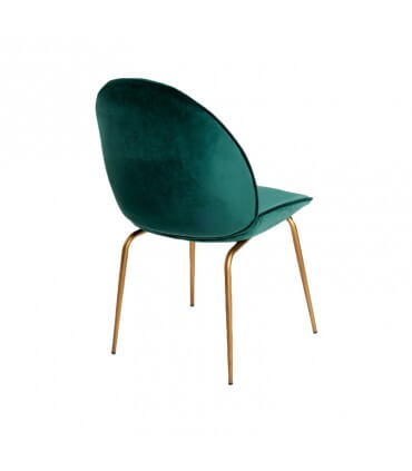Silla verde pata dorada