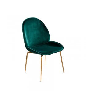 Silla verde pata dorada