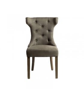 Gray and wood chair
