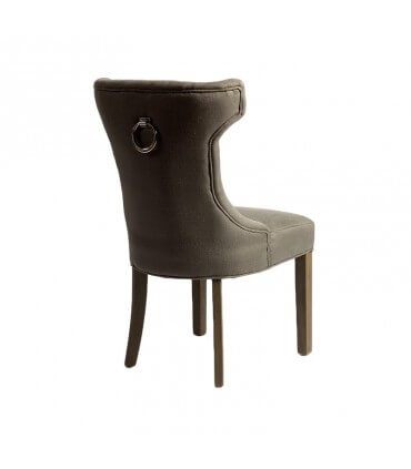 Gray and wood chair