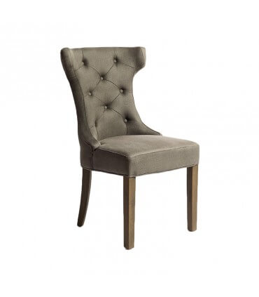 Gray and wood chair