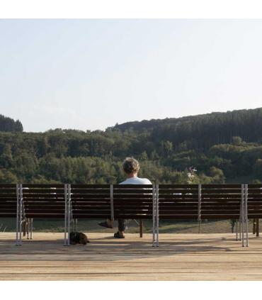 Traverse Lounge Bench with Arms
